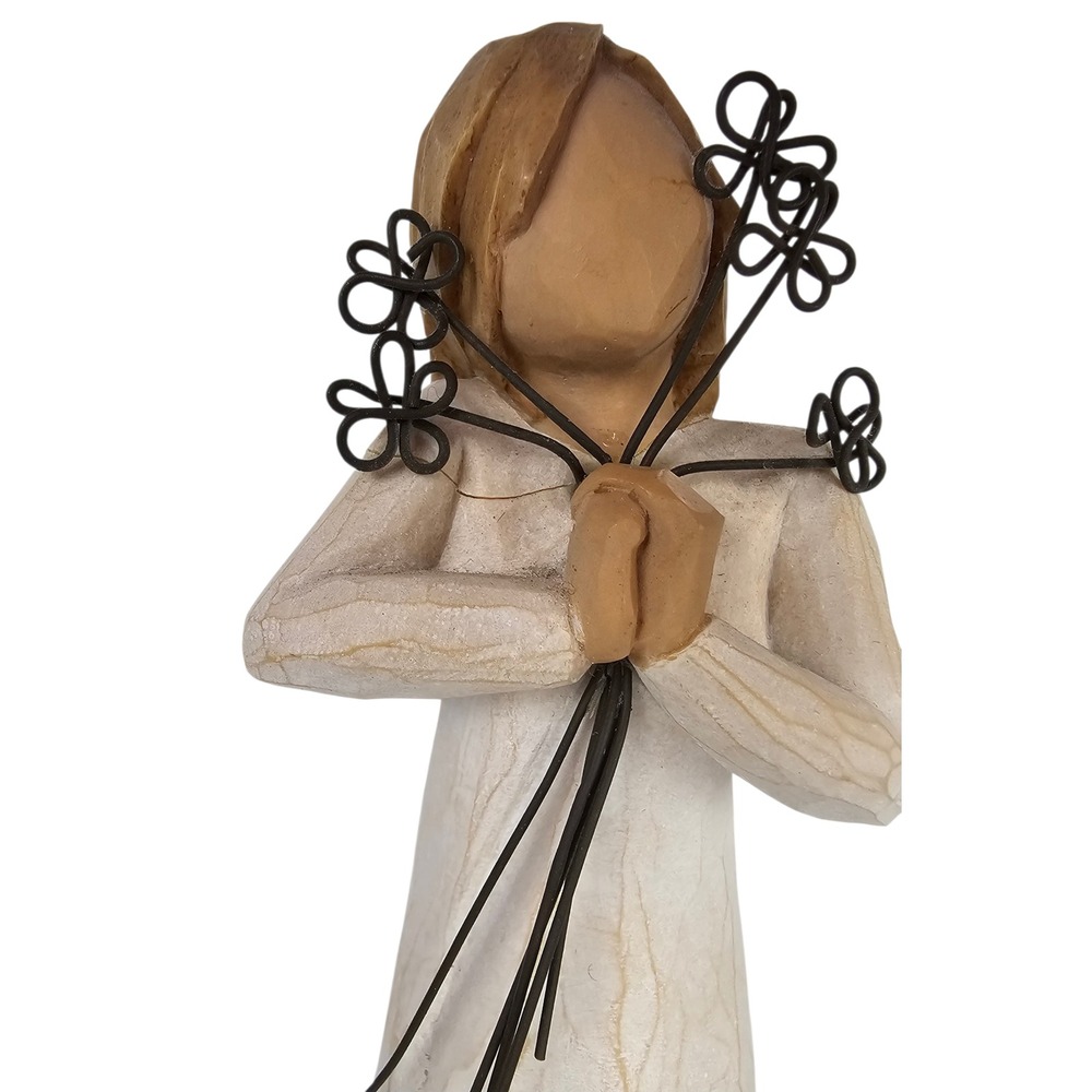 Willow Tree Friendship Figurine Susan Lordi Demdaco 2004 Girl with Wire Flowers